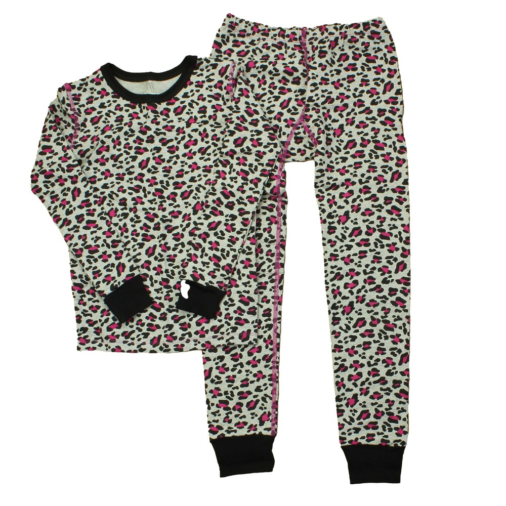 Mightly Girls Grey | Pink | Black 2-piece Pajamas size: 4T